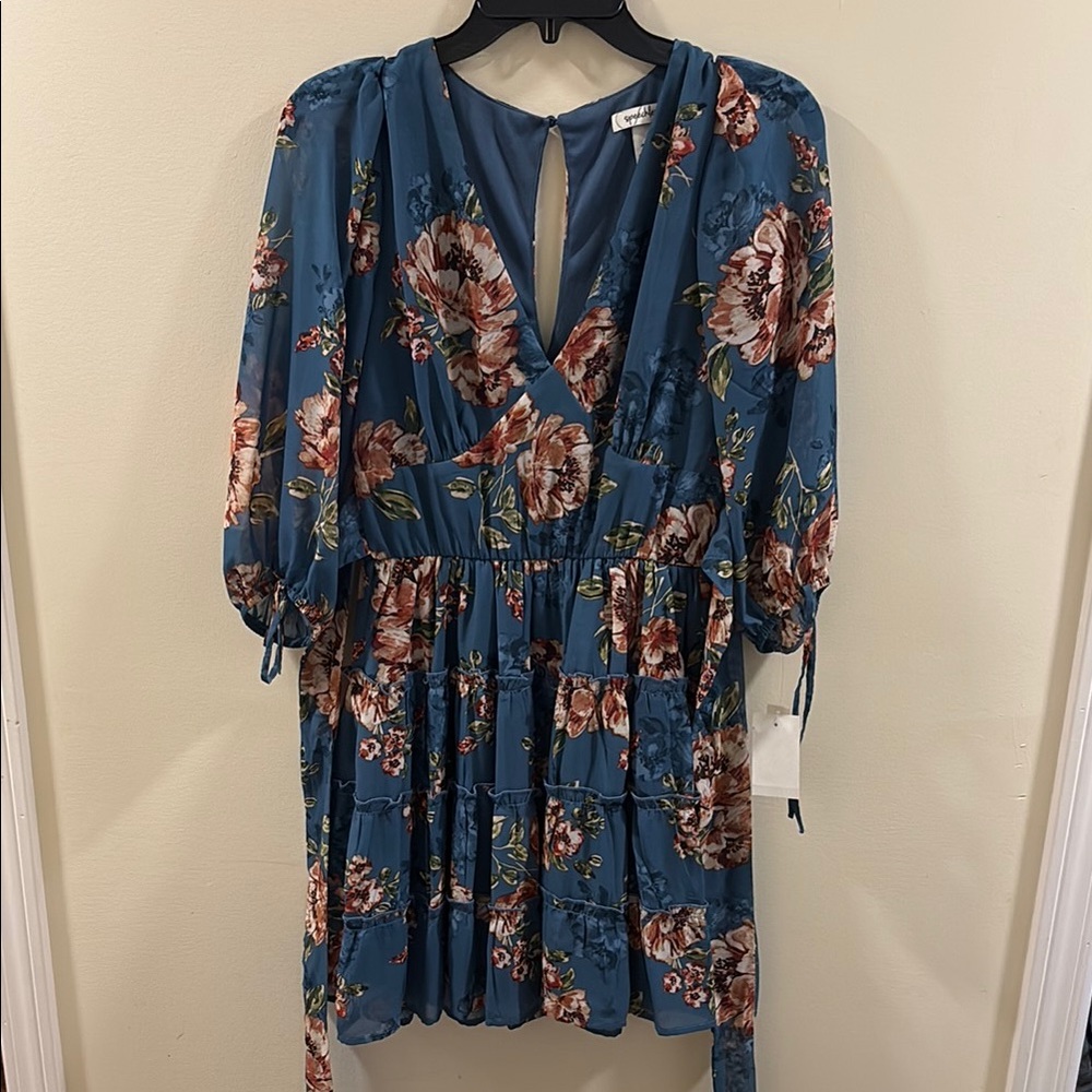 Floral Blue Dress